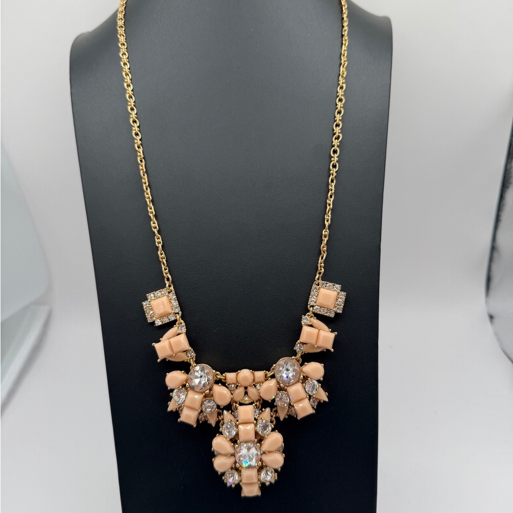 KATE SPADE Gold, Crystal and Light Pink Necklace